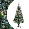 vidaXL Kunstkerstboom Groen 150 cm PVC en Staal en Plastic