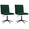 vidaXL Eetkamerstoelen 2 st fluweel donkergroen