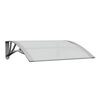 vidaXL Deurluifel Grijs en Transparant 80x75 cm Polycarbonaat