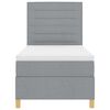vidaXL Boxspringbed met matras Lichtgrijs 90 x 190 cm Stof