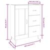 vidaXL Dressoir 69,5x34x90 cm bewerkt hout gerookt eikenkleurig