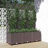 vidaXL Plantenbak met trellis bruin 120x40x136 cm PP