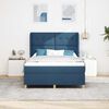 vidaXL Boxspringbed met Matras Donkergrijs 90x190 cm Blauw Stof