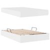 vidaXL Opslag bed met matras met matras met opslag 2 pcs Wit Leer
