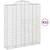 vidaXL Schanskorven 11 st gewelfd 200x50x220/240 cm ijzer