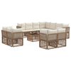 vidaXL Tuinbankenset 12 st Beige poly rattan
