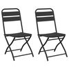 vidaXL Tuin Opvouwbare Stoel 2 pcs Antraciet 42 x 52 x 82 cm