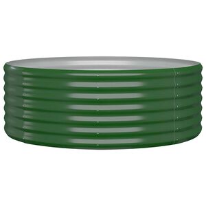 vidaXL Plantenbak 100x100x36 cm gegalvaniseerd staal groen