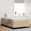 vidaXL Boxspringbed Lichtgrijs en wit. 120 x 190 cm Katoen Stof