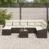 vidaXL Tuin Sofa Set met kussen met opslag 9 pcs poly rattan