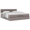 vidaXL Ottoman bed met matras 180x200cm stof taupe