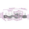 vidaXL Tuin Sofa Set met opslag 9 pcs Zwart Poly riet