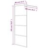 vidaXL Inloopdouchewand 80x195 cm transparant ESG-glas wit