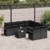 vidaXL Tuin Sofa Set 9 pcs Zwart Poly riet