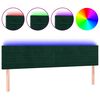 vidaXL Hoofdbord LED 180x5x78/88 cm fluweel donkergroen