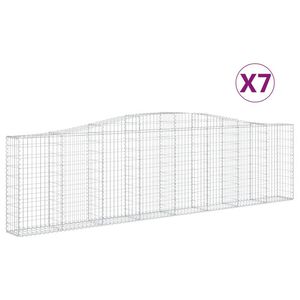vidaXL Schanskorven 7 st gewelfd 400x30x100/120 cm ijzer