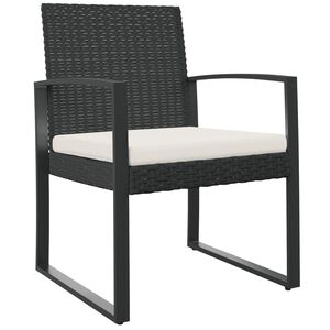 vidaXL Tuinstoelen 2 st polypropeen rattan zwart
