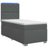 vidaXL Boxspringbed met matras Donkergrijs 80 x 200 cm Stof