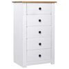 vidaXL Dressoir Panama Range 46x40x89 cm grenenhout wit