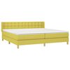 vidaXL Boxspring met matras stof groen 160x200 cm