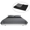 vidaXL Bedsprei dubbelzijdig 230x260 cm quilt grijs en zwart