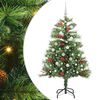 vidaXL Kunstkerstboom 150 LED's Warmwit PVC en Metaal Groen