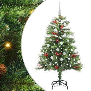 vidaXL Kunstkerstboom 150 LED's Warmwit PVC en Metaal Groen