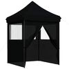 vidaXL Partytent Zwart 200 x 200 x 306 cm Oxford Stof