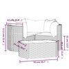 vidaXL 4-delige Loungeset met kussens poly rattan bruin