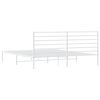 vidaXL Bedframe met hoofdbord metaal wit 200x200 cm