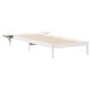 vidaXL Bedframe met Zijtafels Wit 100 x 220 cm Massief grenenhout