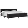 vidaXL Boxspringbed met matras Zwart 200 x 200 cm Fluweel