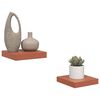 vidaXL Wandplank met opslag 2 pcs Rood 23 x 23,5 x 4 cm Bewerkt hout
