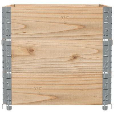 vidaXL Palletopzetranden 3 st 100x50 cm massief grenenhout grijs