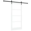 vidaXL Schuifdeur ORKDAL Wit 93 x 202 cm Massief grenenhout en glas
