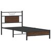 vidaXL Bedframe zonder matras bewerkt hout bruin eikenkleur 90x190 cm