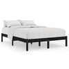 vidaXL Bedframe massief grenenhout zwart 140x200 cm