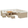 vidaXL Tuin Sofa Set 13 pcs Beige poly rattan
