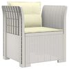 vidaXL E&eacute;npersoons Fauteuil met Kussens Rattan Look PP Wit