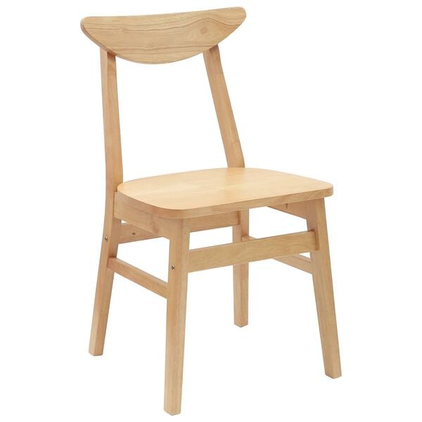 vidaXL Eettafelstoelen 2 pcs Naturel 42 x 47.5 x 81 cm