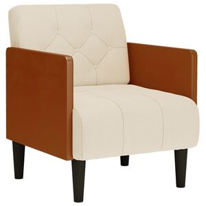 vidaXL Fauteuil met armleuningen 55 cm Linnen