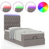 vidaXL Ottoman bed met matras en LED's 100x200cm stof taupe