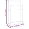 vidaXL Handdoekenrek vrijstaand 48x24x78,5 cm ijzer zwart