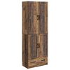 vidaXL Kastenset 2 st Oud hout Bewerkt hout