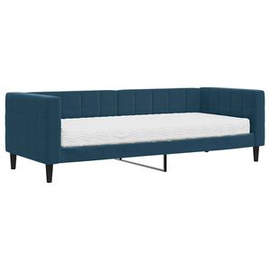 vidaXL Slaapbank met matras 80x200 cm fluweel blauw