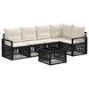 vidaXL Tuinbankenset 6 pcs Zwart poly rattan