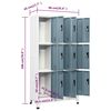 vidaXL Lockerkast 90x45x180 cm staal lichtgrijs en donkergrijs