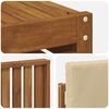 vidaXL Hoekbank Set 7 pcs Natuurlijk en Beige Massief Acaciahout