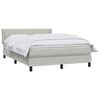 vidaXL Boxspring met matras fluweel lichtgrijs 160x220 cm