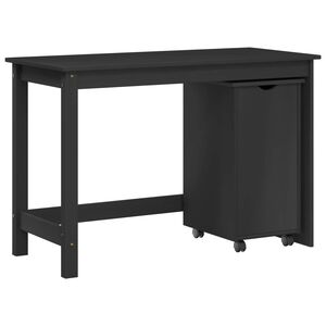 vidaXL Bureau Kas Set 2 st Grijs Massief grenenhout